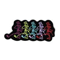 Row Of 5 Skeletons Patch