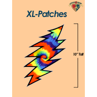 X-Large Tie Dye Lighting Bolt Patch