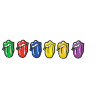 Rolling Stones Tongue 6Pk Patch