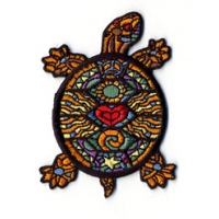 PSYCHEDELIC STAINED GLASS TURTLE PATCH