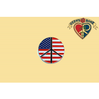 Flag Peace Sign Pin