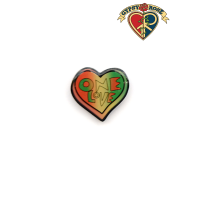 One Love Rasta Heart Pin
