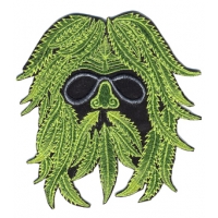 HIPPIE GREEN MAN HAND EMBROIDERED PATCH