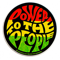 Round Power To The People Sticker