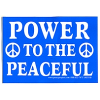 BUMPER POWER TO THE PEACEFUL BUMPER STICKER