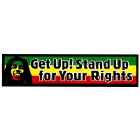 Get Up! Stand Up For Your Rights  Bob Marley Sticker