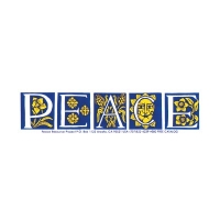 PEACE "STAINED GLASS" LETTERS BUMPER STICKER