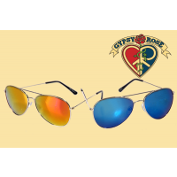 COLORED MIRROR AVIATOR SUNGLASSES