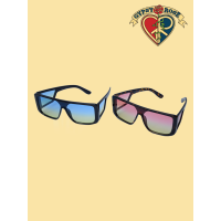 2 Tone Square Frame Sunglasses
