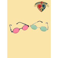 Round Nikel Frame Colored Lens Sunglasses