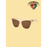 Cat Eye Colored Mirrored Lens Sunglasses