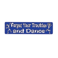 FORGET YOUR TROUBLES AND DANCE BOB MARLEY QUOTE BUMPER STICKER