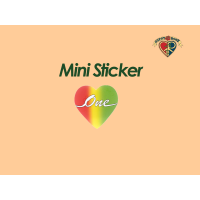 Mini One Love Heart Sticker