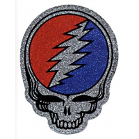 STICKER- GRATEFUL DEAD STEAL YOUR FACE GLITTER STICKER