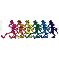RAINBOW SKELETONS WINDOW STICKER
