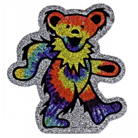 GRATEFUL DEAD GLITTER DANCING BEAR STICKER
