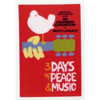 WOODSTOCK 3 DAYS PEACE & MUSIC STICKER