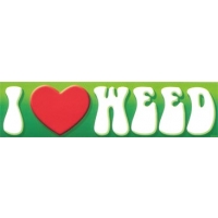 I Love Weed Sticker