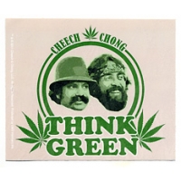 CHEECH & CHONG THINK GREEN STICKER