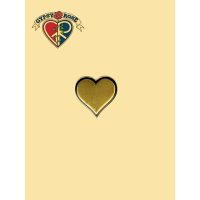 MEDIUM HEART OF GOLD METAL STICKER