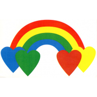 Rainbow Hearts Sticker