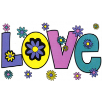 Flower Power Love Sticker