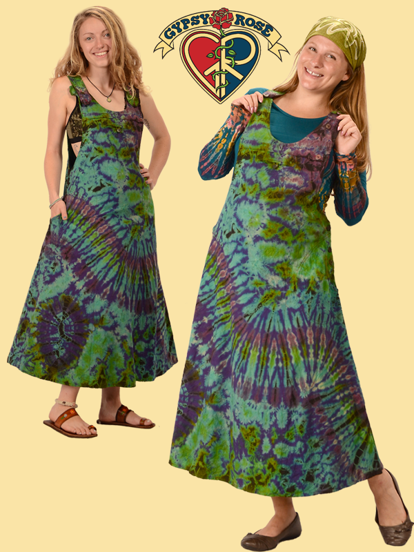Tye Dye Cotton Jumper Dress: Gypsy Rose
