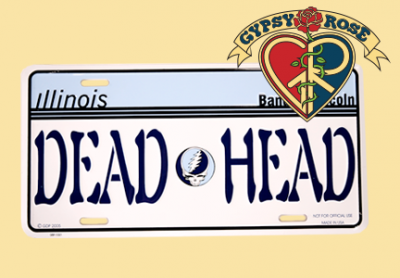 GRATEFUL DEAD ILLINOIS DEAD HEAD LICENSE PLATE