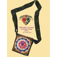 Grateful Dead Dancing Bear Mandala Hand Embroidered Messenger Bag
