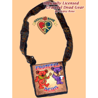 Grateful Dead Bears In The Band Hand Embroidered Messenger Bag