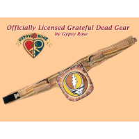 Grateful Dead Steal Your Face Hand Embroidered Gheri Hiprider Belt Bag