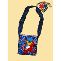 Grateful Dead Dancing Bear with Bolt Hand Embroidered Messenger Bag