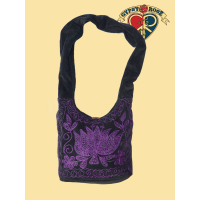 Lotus Ari Emb Velvet Shoulder Bag