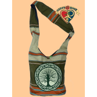 Celtic Tree Hand Embroidered Shyama Peddler Bag