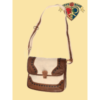 El Paso Leather and Hemp Cotton Shoulder Bag