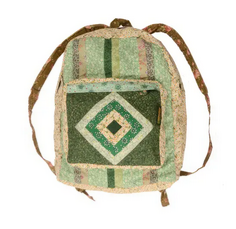 Diamond Patchwork Cotton Calico Backpack